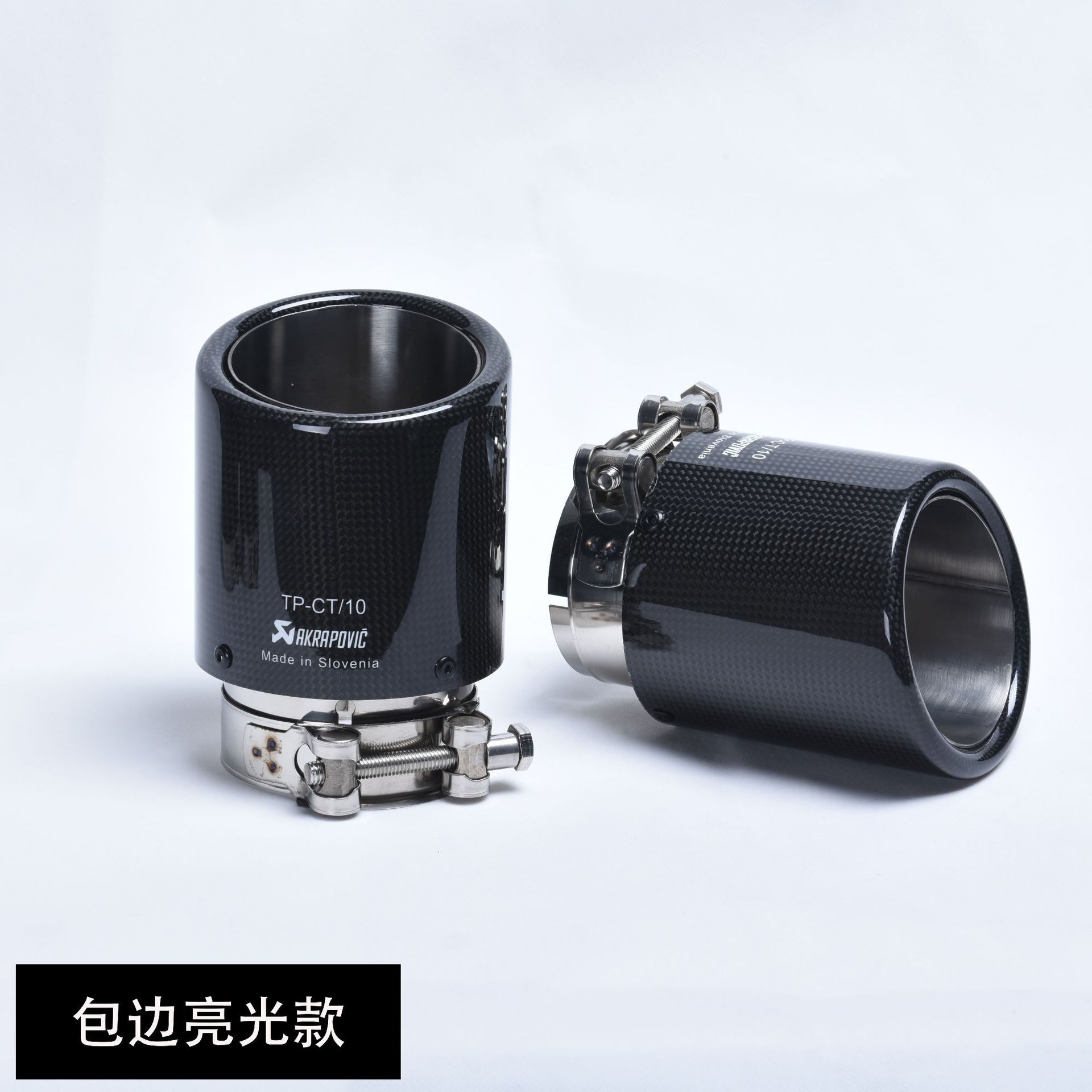 Carbon Fiber Scorpio AK Stainless Steel Tail Throat Single Outlet 89mm101 Modified Car Exhaust Pipe Tail Hood Muffler
