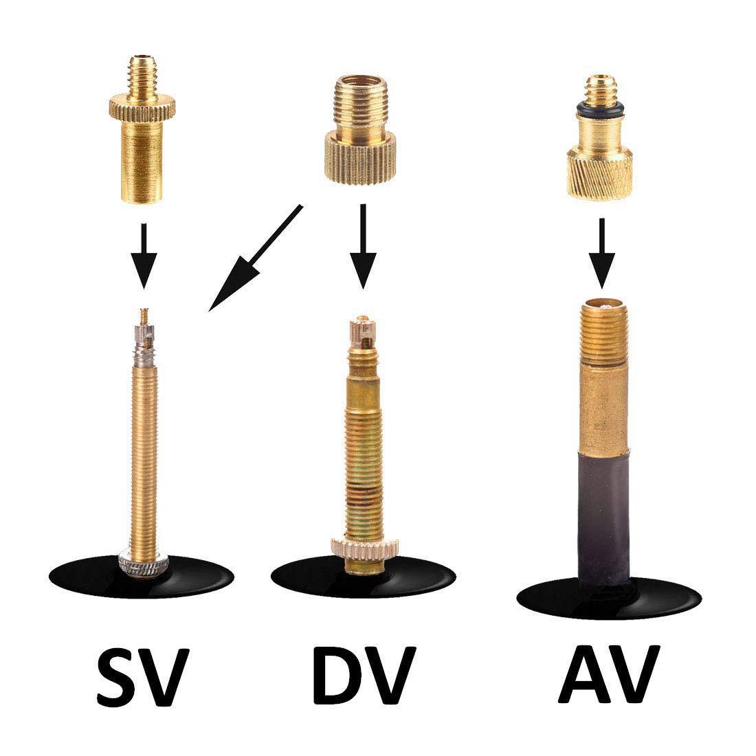 Cross-Border Bicycle Valve Led Cup Light French Valve Converter Adapter SVAV DV Pump Accessories
