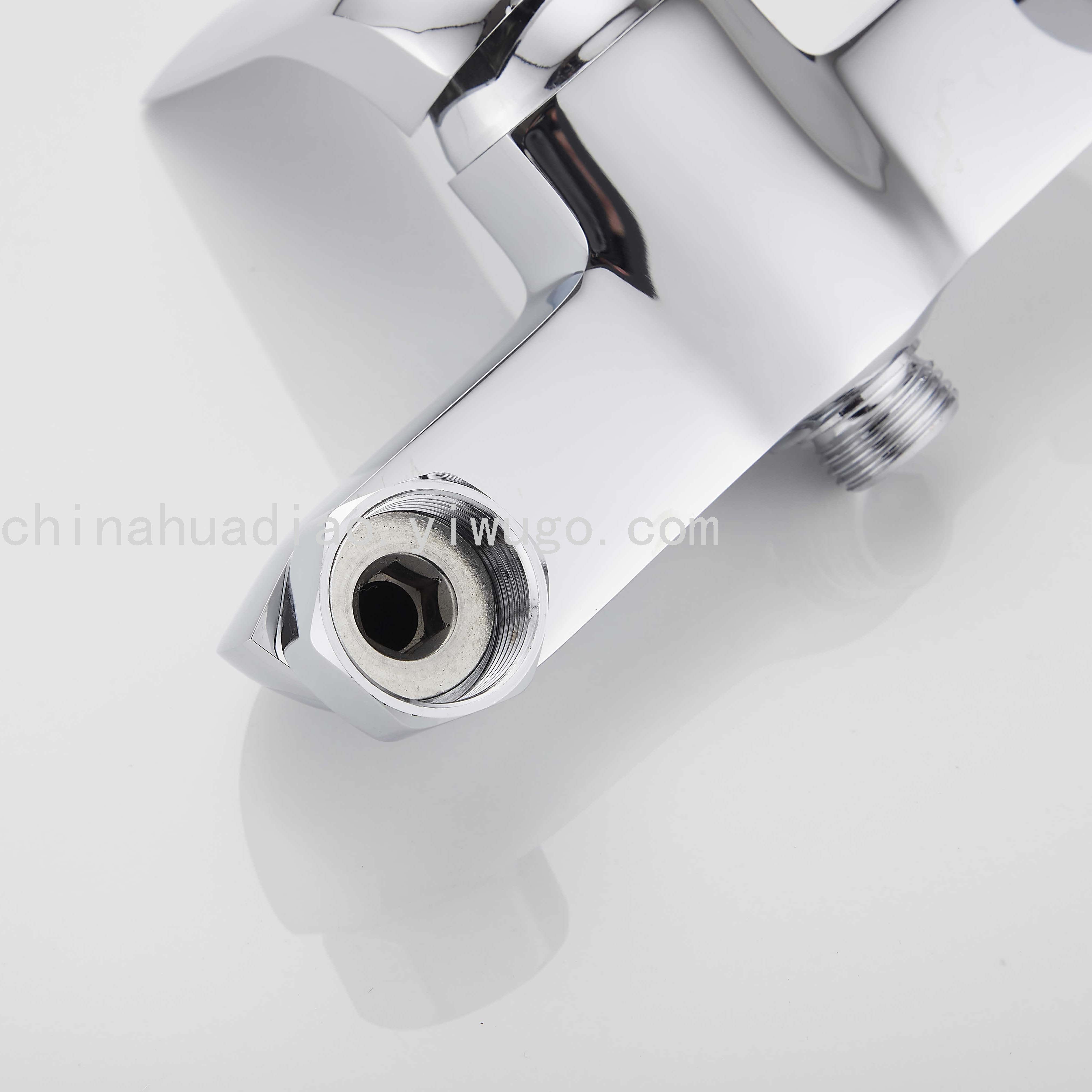 Faucet Bathroom Kitchen Monolever Double Hole Wall-Mounted Hot and Cold Mixing Valve Bathroom Health Faucet Faucet