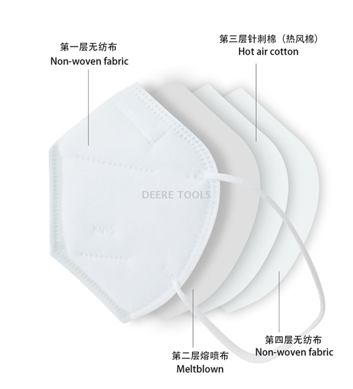 KN95 respirator dustproof breathable disposable respirator for men and women without breathing valve
