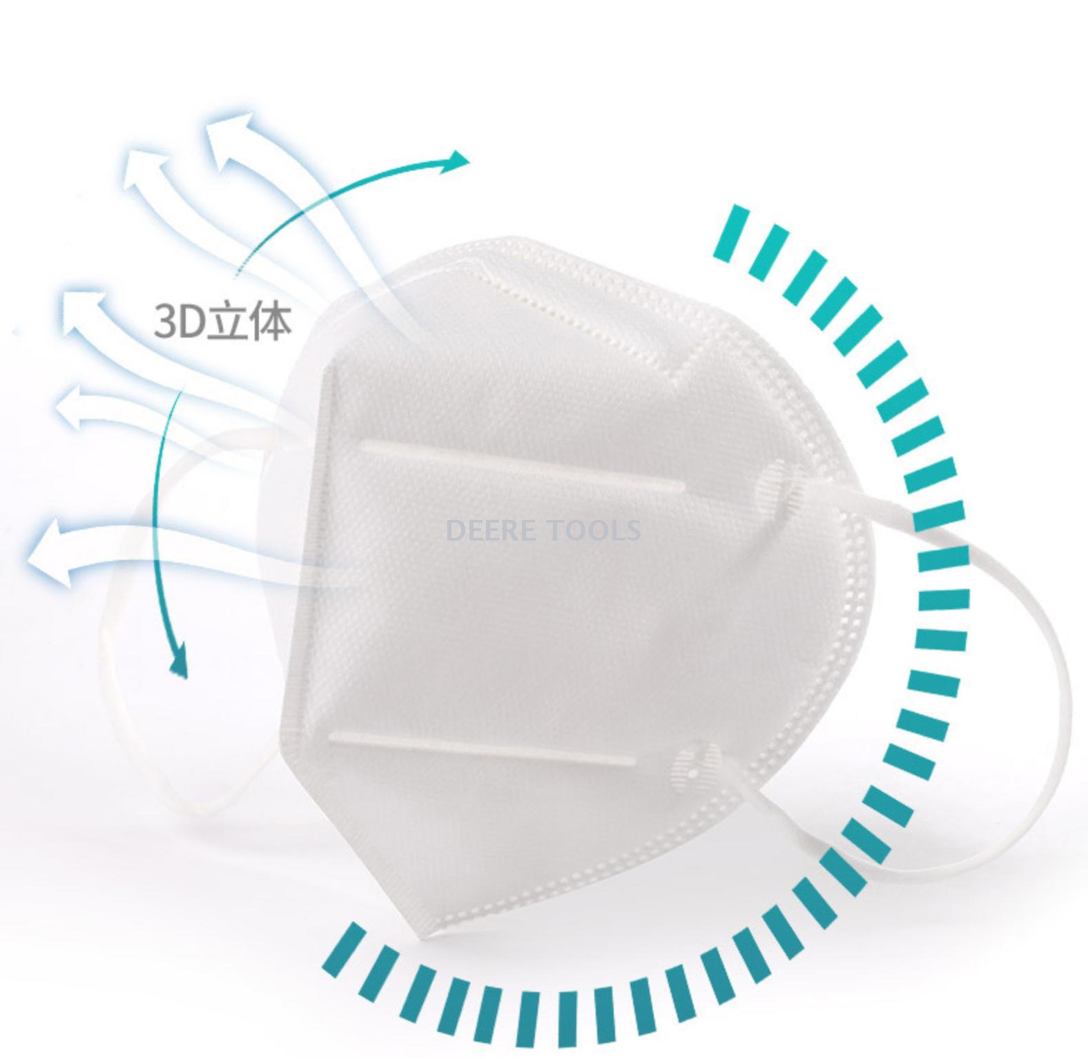 KN95 respirator dustproof breathable disposable respirator for men and women without breathing valve