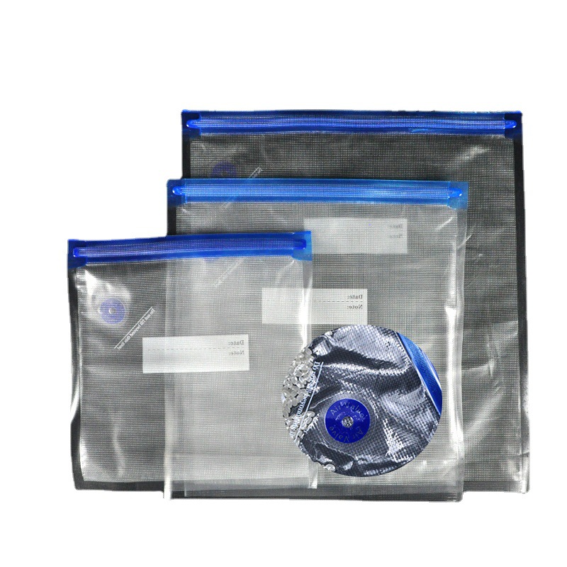 Food Grade Vacuum Air Valve Fresh-Keeping Extraction Compression Bag Sealed Plastic Sealed Vegetable Grain Packing Bag Household