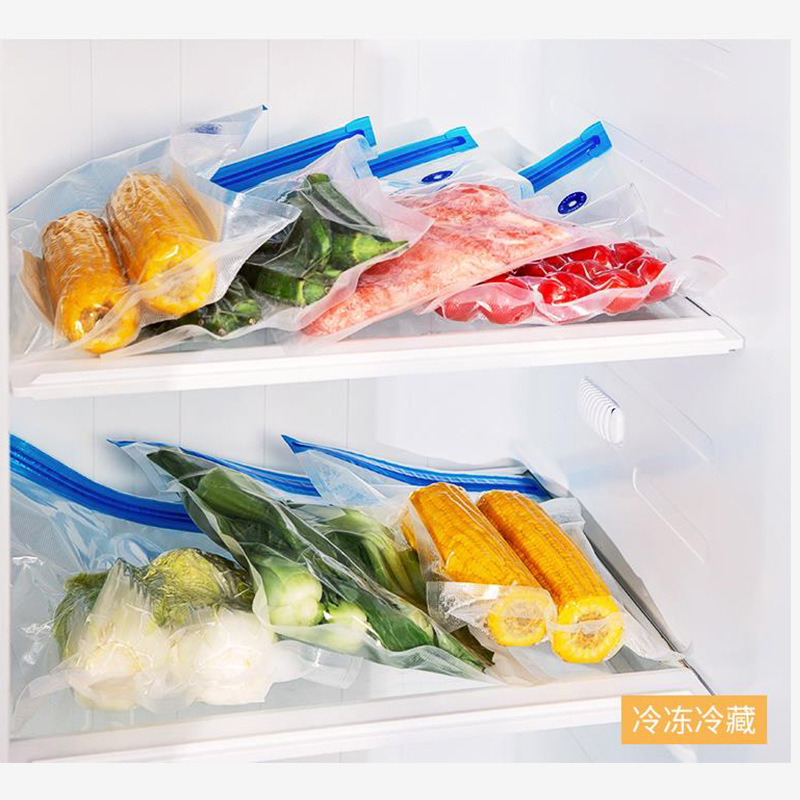 Food Grade Vacuum Air Valve Fresh-Keeping Extraction Compression Bag Sealed Plastic Sealed Vegetable Grain Packing Bag Household