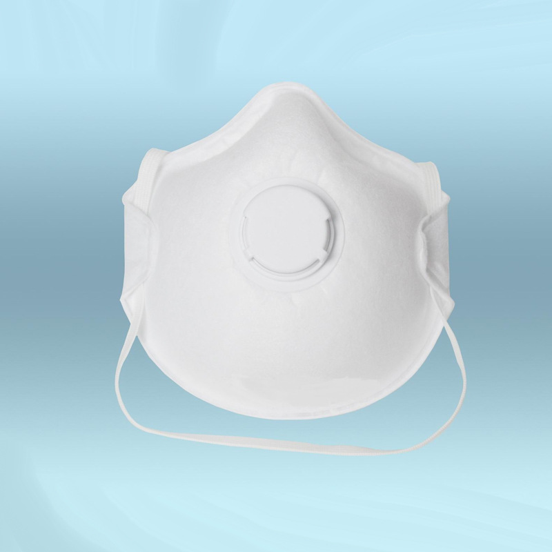 The cold flow valve cup cover type head band mask KN95 level.