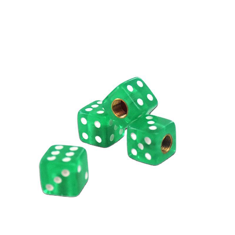 Golden Style Dice Valve Car Air Nozzle Cap Motorcycle Modified General Cool Dice Valve Core Cover