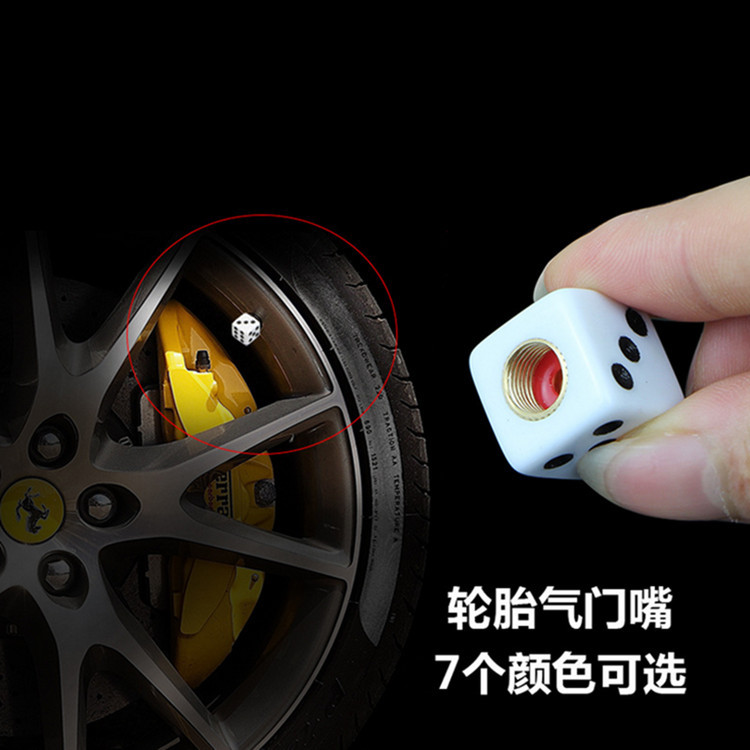 Golden Style Dice Valve Car Air Nozzle Cap Motorcycle Modified General Cool Dice Valve Core Cover