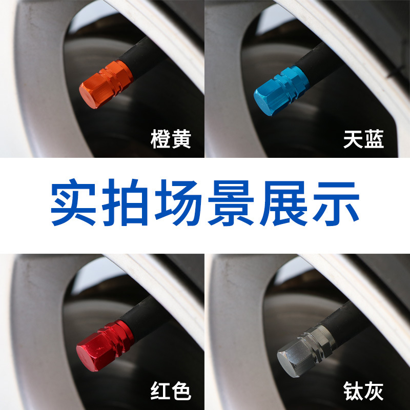 Car Tire Valve Cap Aluminum Alloy Gas Nozzle Hat Battery Electric Vehicle Motorcycle Universal Valve Core Cap Cover