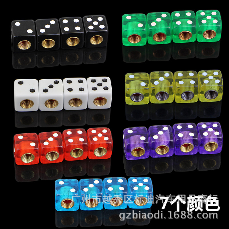 Car Tire Valve Modified Valve Cover Dice Valve Nozzle Dice Valve Core Cap