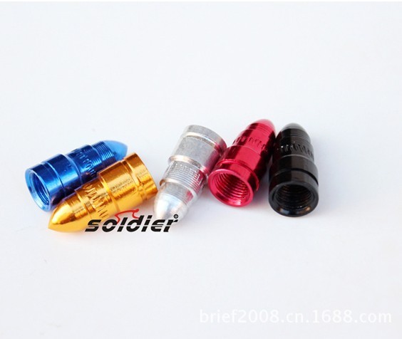 Valve cover air nozzle cap aluminum alloy air nozzle cap colorful air cap/feel bullet head air nozzle cap