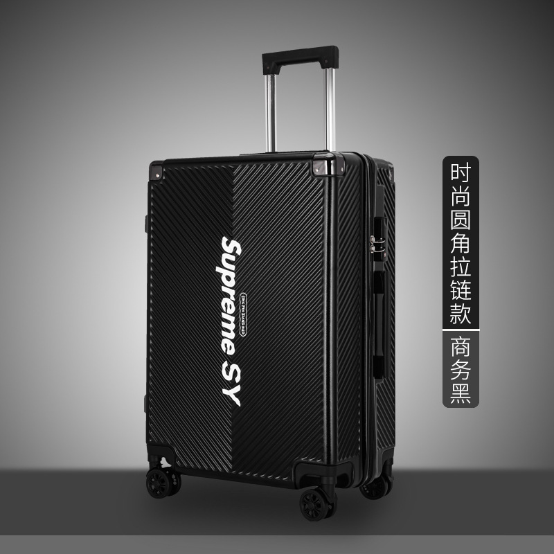 Fashion Trend Zipper Suitcase Luggage Suitcase Oversized 24-Inch Zipper Student Universal Wheel Boarding Password