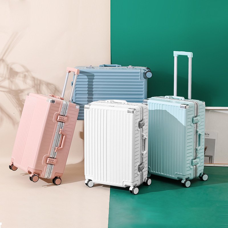 Factory Direct Sales Suitcase Men&#039;s and Women&#039;s Luggage Aluminium Frame Luggage Ready Goods Wheel Source Factory