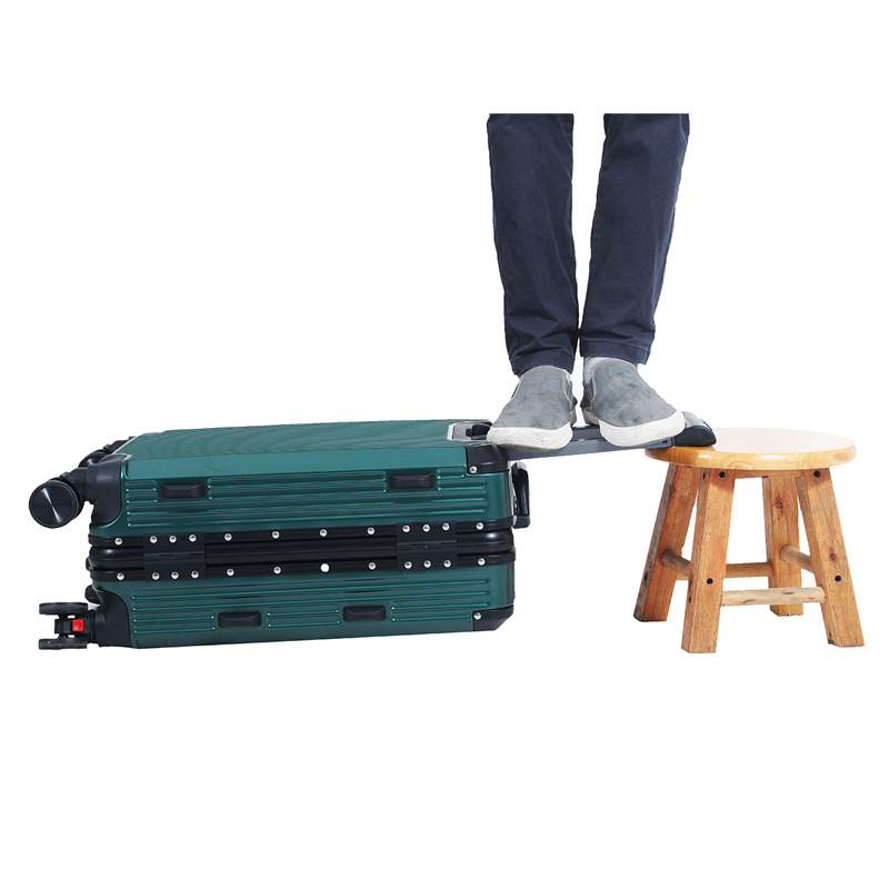 Luggage Manufacturer 20-Inch Groove Aluminium Frame Luggage Luggage Women&#039;s Suitcase Universal Wheel Boarding Gift Password Suitcase