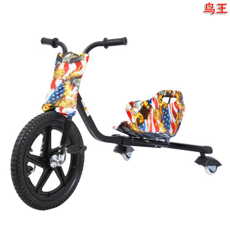 Factory Direct Sales Children&#039;s Three-Wheeled Bicycle 360-Degree Drift Bicycle Kart Retractable