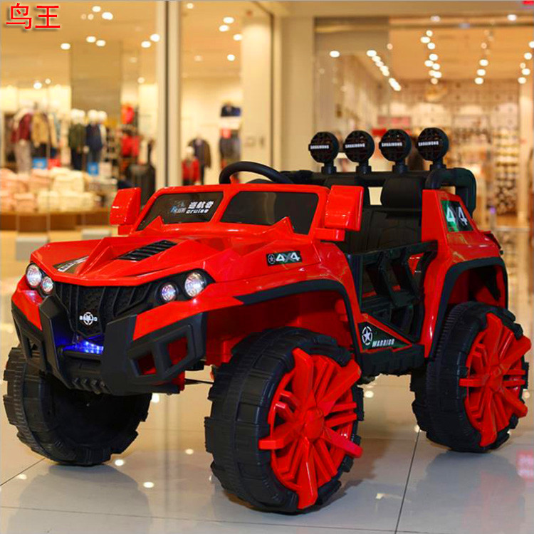 New Children&#039;s Electric Car Can Be Charged with Remote Control Double Seat Men and Women Baby Toy Car Four-Wheeled