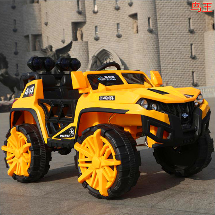 New Children&#039;s Electric Car Can Be Charged with Remote Control Double Seat Men and Women Baby Toy Car Four-Wheeled