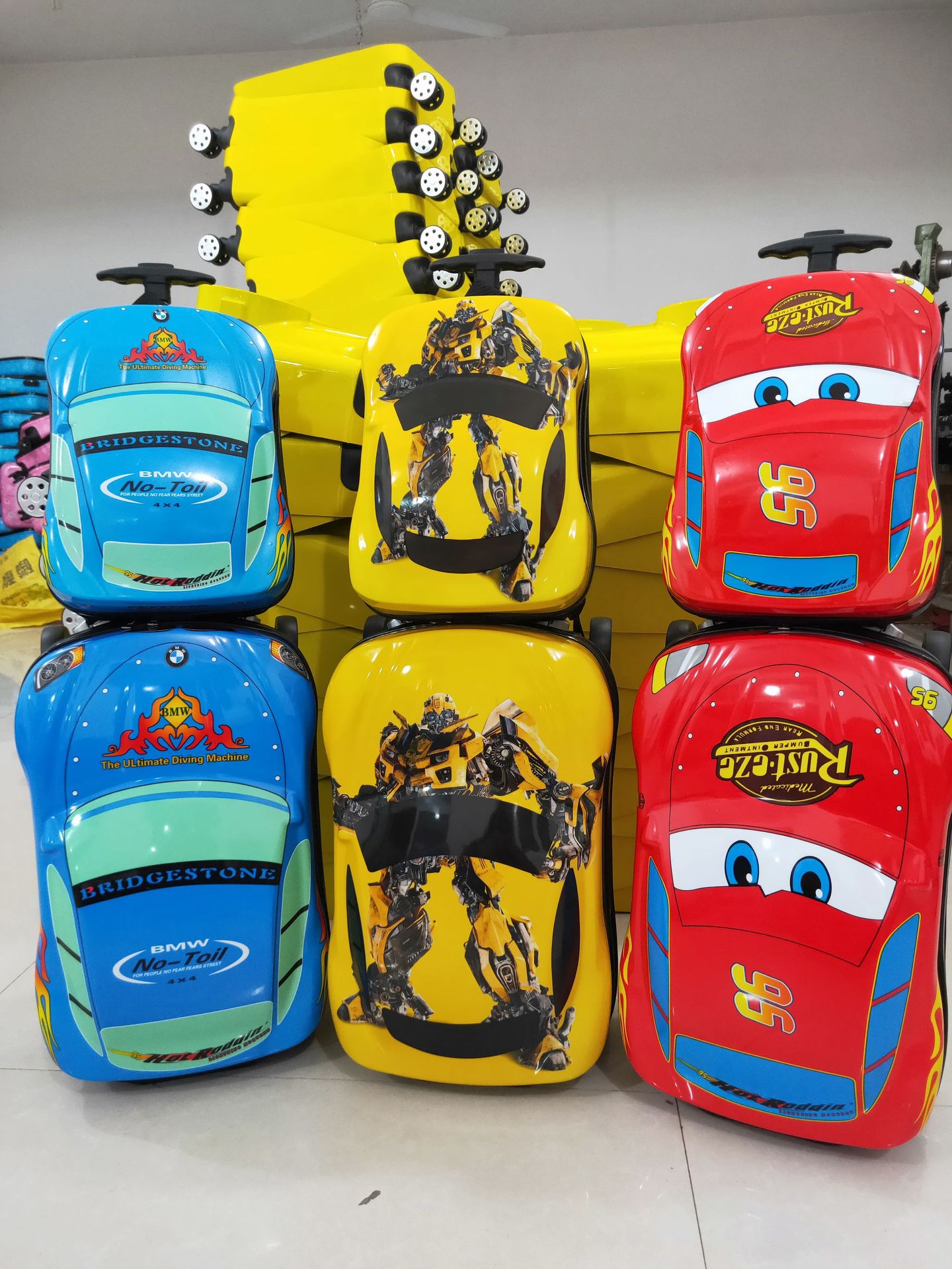 18-Inch Special-Shaped Children&#039;s Trolley Case Luggage Student Suitcase Four-Wheel Car Suitcase Male Cartoon Cute Boarding Bag