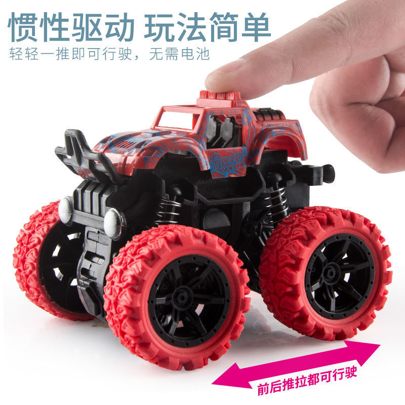 Cross-Border TikTok Children&#039;s Inertia Four-Wheel Drive off-Road Vehicle Boys and Girls Model Simulation Car Drop-Resistant Stunt Toy Car