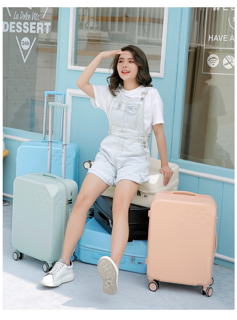 Candy Color Good-looking Internet Celebrity Luggage Female Student Boarding Bag Universal Wheel Trolley Case Password Suitcase Travel Suitcase