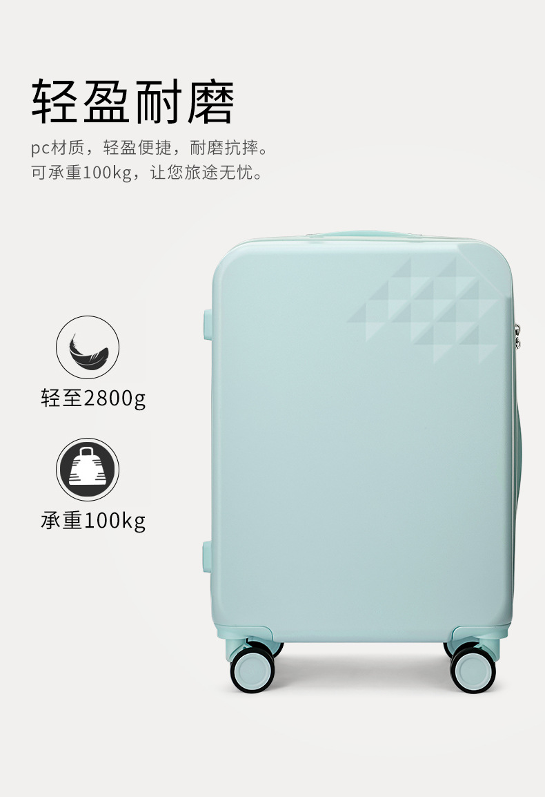 Candy Color Good-looking Internet Celebrity Luggage Female Student Boarding Bag Universal Wheel Trolley Case Password Suitcase Travel Suitcase