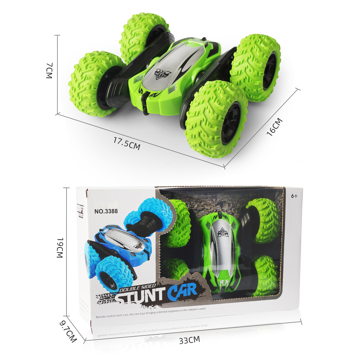 Dump remote-controlled charging fall-resistant children&#039;s toys two-sided acrobat rollover four-wheel-drive OFF-road vehicle manufacturers direct