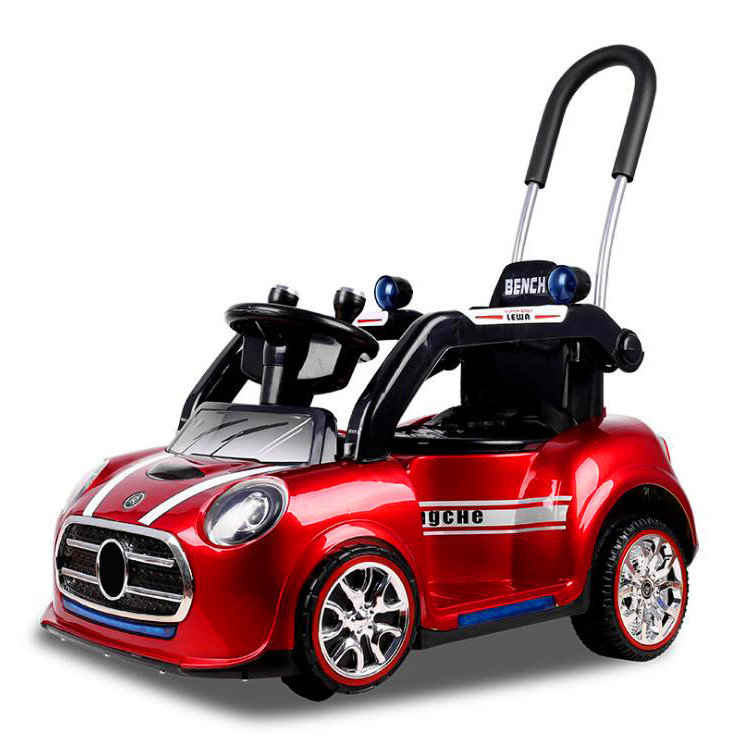 Four-Wheel Double Drive Car Baby Stroller Baby Electric Toy Car Portable Remote Control Car Children Electric Tile Car