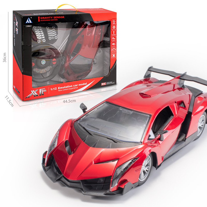 Steering wheel Children&#039;s Toy remote control car 1:12 Rechargeable car gravity sensor car high-speed OFF-road vehicle model