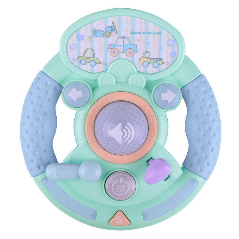 New Infant Enlightenment Simulation Car Steering Wheel Early Education Toys Children&#039;s Educational Music Toys Piano Wholesale