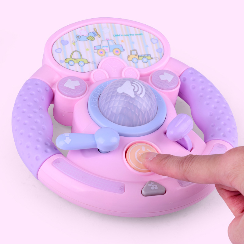 New Infant Enlightenment Simulation Car Steering Wheel Early Education Toys Children&#039;s Educational Music Toys Piano Wholesale
