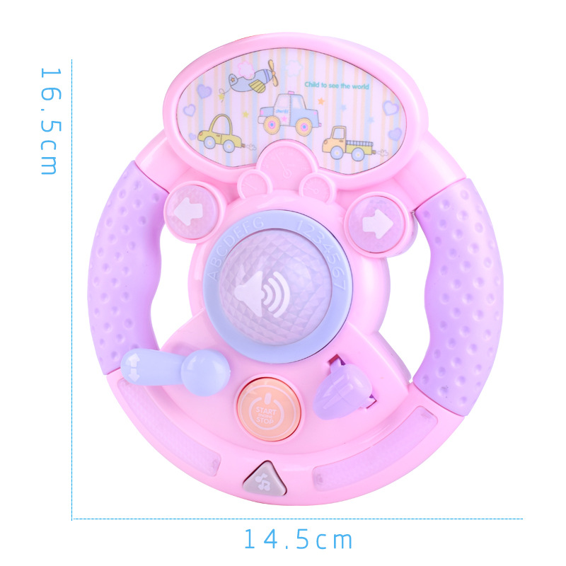 New Infant Enlightenment Simulation Car Steering Wheel Early Education Toys Children&#039;s Educational Music Toys Piano Wholesale
