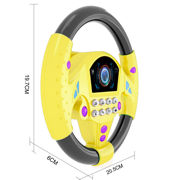 Tiktok Co-Pilot Steering Wheel Baby Simulation Driving Simulation Steering Wheel Children&#039;s Early Education Enlightment Toy