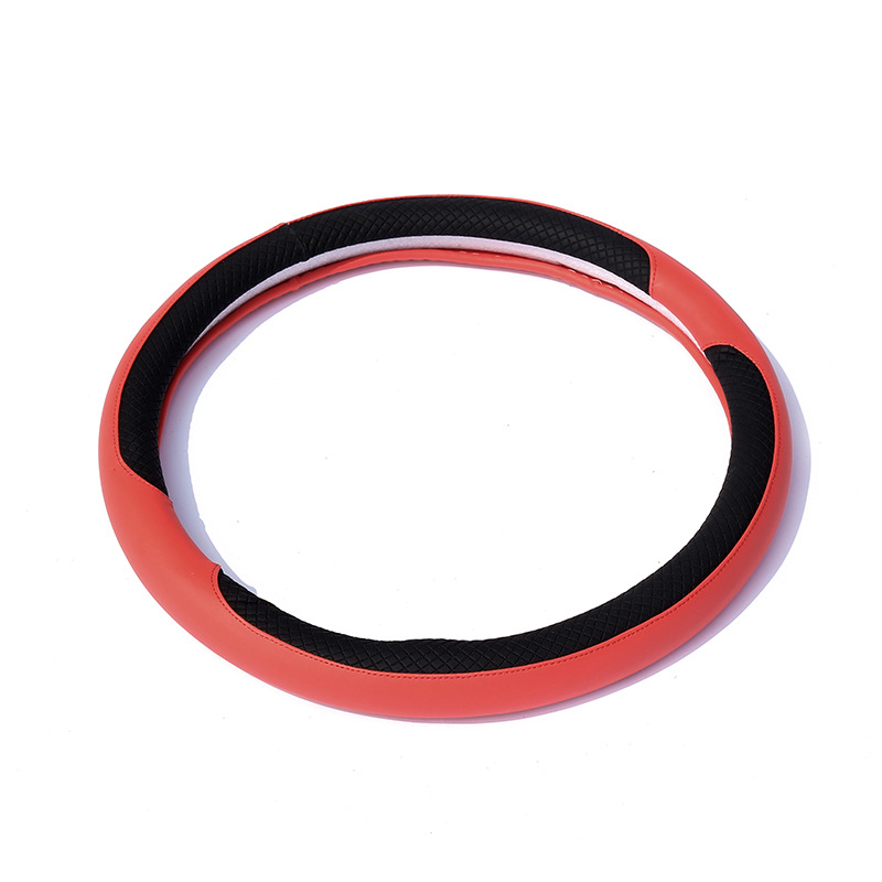 Solution: PU steering wheel set 38CM car leather breathable, snake-proof, Skidproof General Model Wholesale