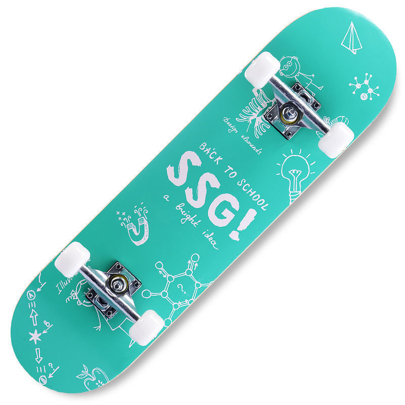 Skateboard beginners Professional boys and girls adolescent children adult long board road brush street four wheels biqiao skateboard