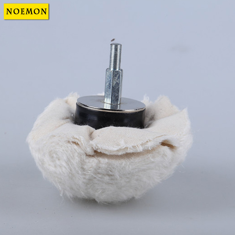 T-Shaped White Cloth Wheel with Handle Mirror Polishing Wheel Waxing Polishing Pure Cotton Cloth Wheel Velvet Cloth Wheel Grinding Head