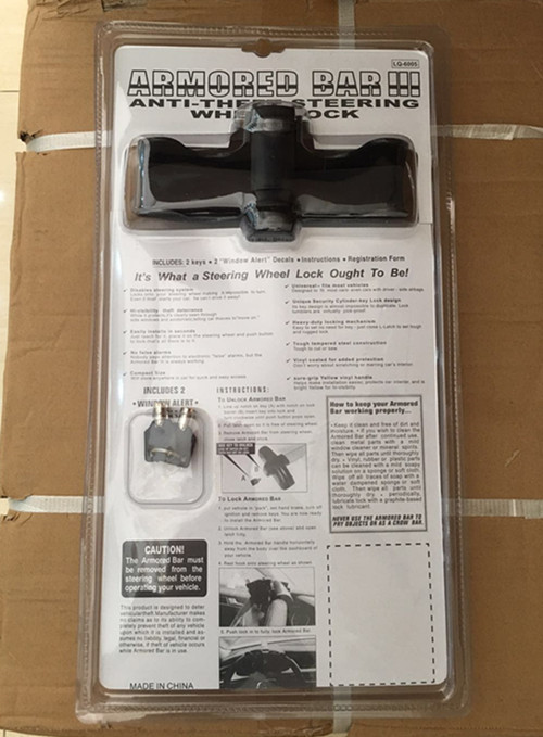Wholesale Car Steering Wheel Anti-Theft Lock Onboard Steering Wheel Blister T-Lock