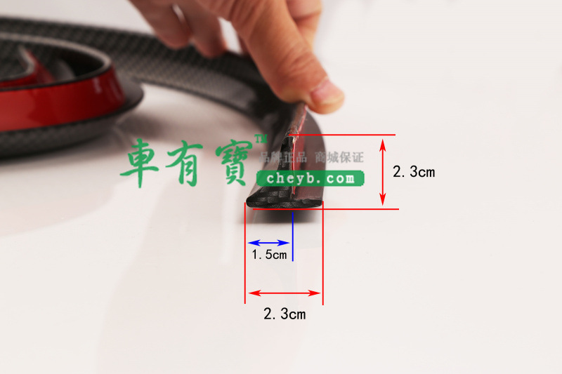 Car Universal Triangle Carbon Fiber Pattern Rubber Wheel EyebrowWheel Eyebrow Trim StripWheel Bumper Strip Fender Strip
