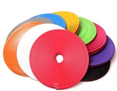 Strip Car Wheel Hub Stickers Tire Protective Ring Wheel Hub Decorative Ring Bumper Strip AntiScratch Strips Car Supplies