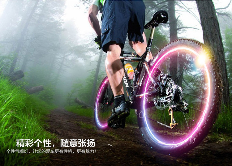 Air Valve Light Vibration Induction Hot Wheels Colorful Air Tap Light Mountain Bike Fixture and Fitting Tire Flash Light