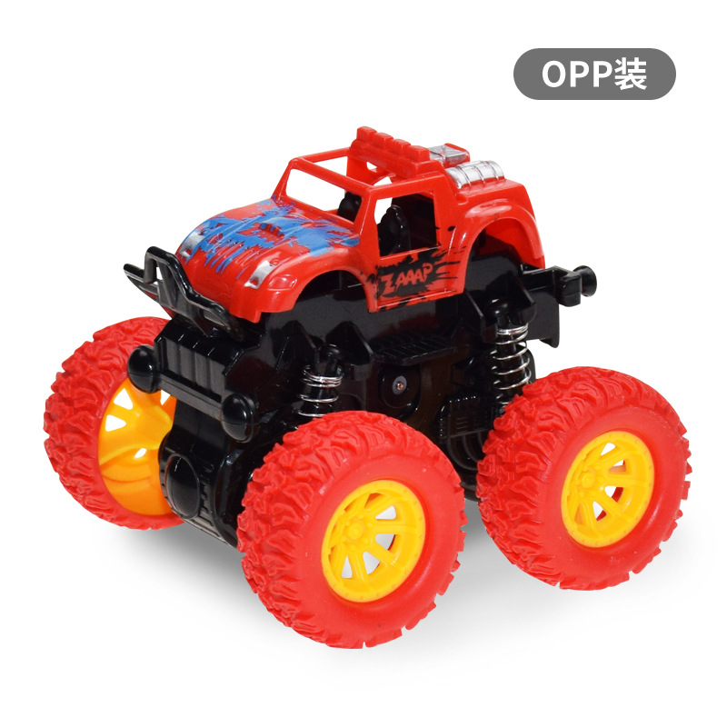 Freezing price douyin stall flip stunt four-wheel drive inertial OFF-road vehicle children toy boy model car crash