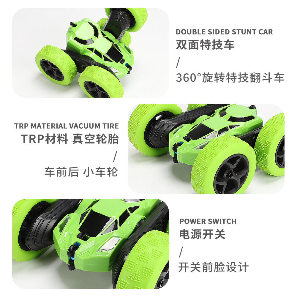 Rack car cross-border remote control dump double-sided Stunt car 2.4g all-wheel-drive off-road car Twister children&#039;s toys