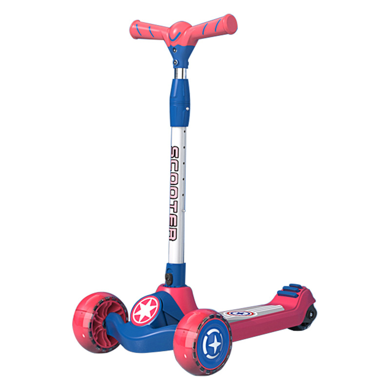 Best-Seller on Douyin Children&#039;s Scooter Luge Children&#039;s Foldable Scooter Three-Wheel Single Pedal Toy Car Delivery