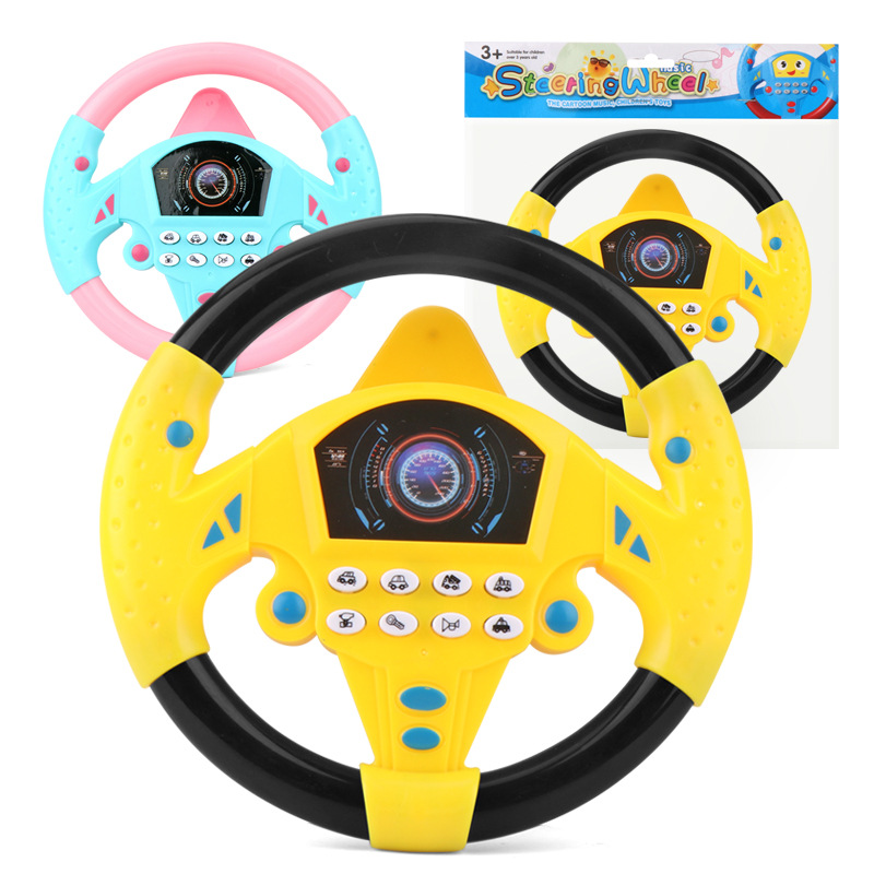 Cross-Border AliExpress Children&#039;s Large Steering Wheel Toy Model with Suction Cup Small Gift for Night Market Stall