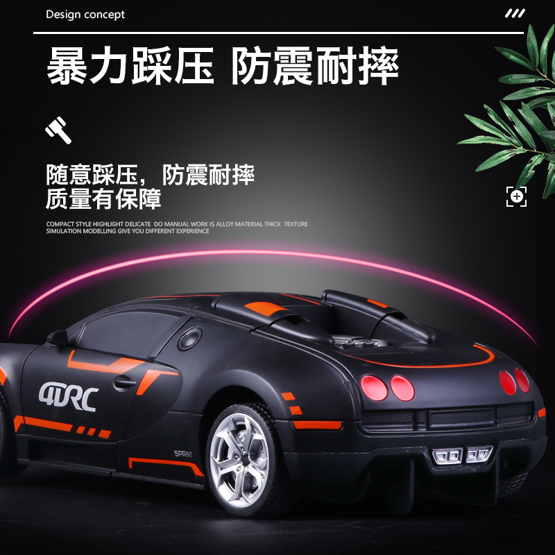 Gesture Sensing One-Click Deformation Remote Control Car Child Robot Deformation Remote Control Toy Four-Wheel Drive Remote-Control Automobile