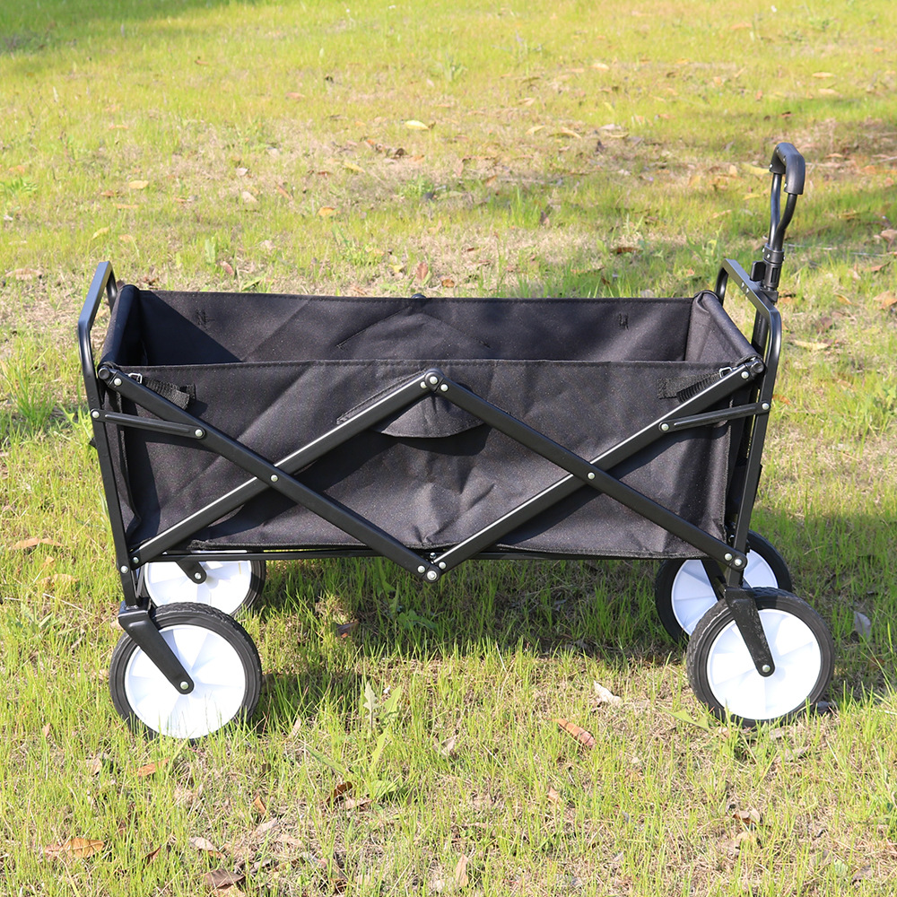 8-Inch Four-Wheeled Cart Outdoor Camp Car Folding Bicycle Camping Car Home Shopping Cart Storage Car Outdoor Trolley