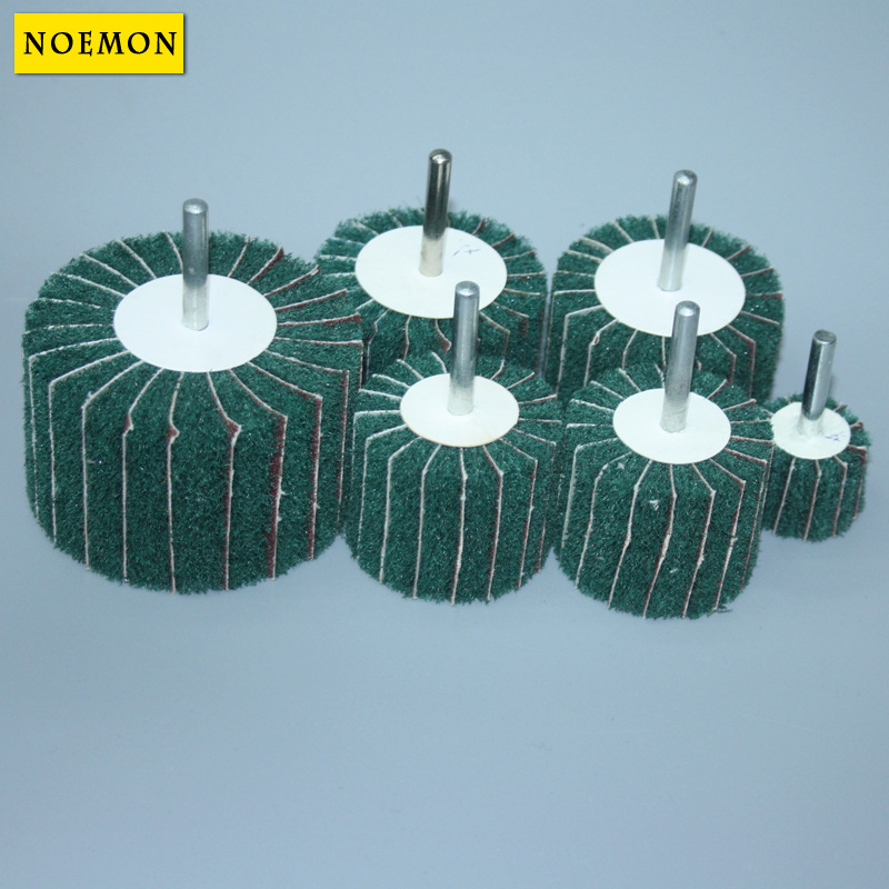 Supply Scouring Pad Wheel with Handle Polish Grinding Head Green Scouring Pad Sand Inclusion Grinding Head with Handle