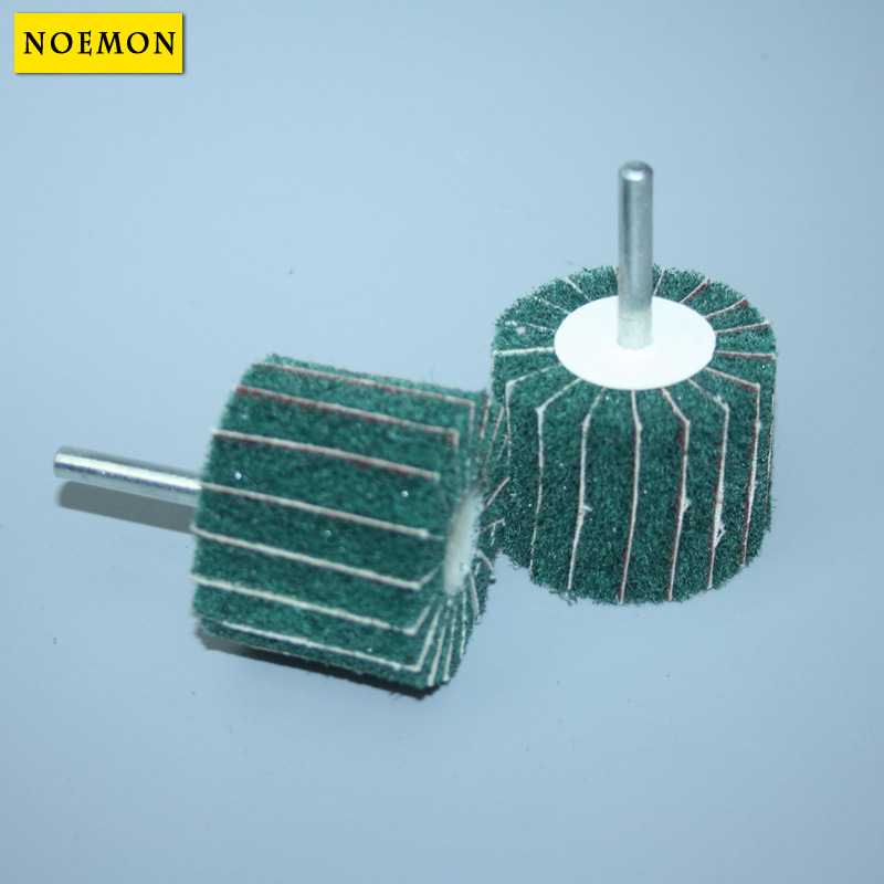 Supply Scouring Pad Wheel with Handle Polish Grinding Head Green Scouring Pad Sand Inclusion Grinding Head with Handle
