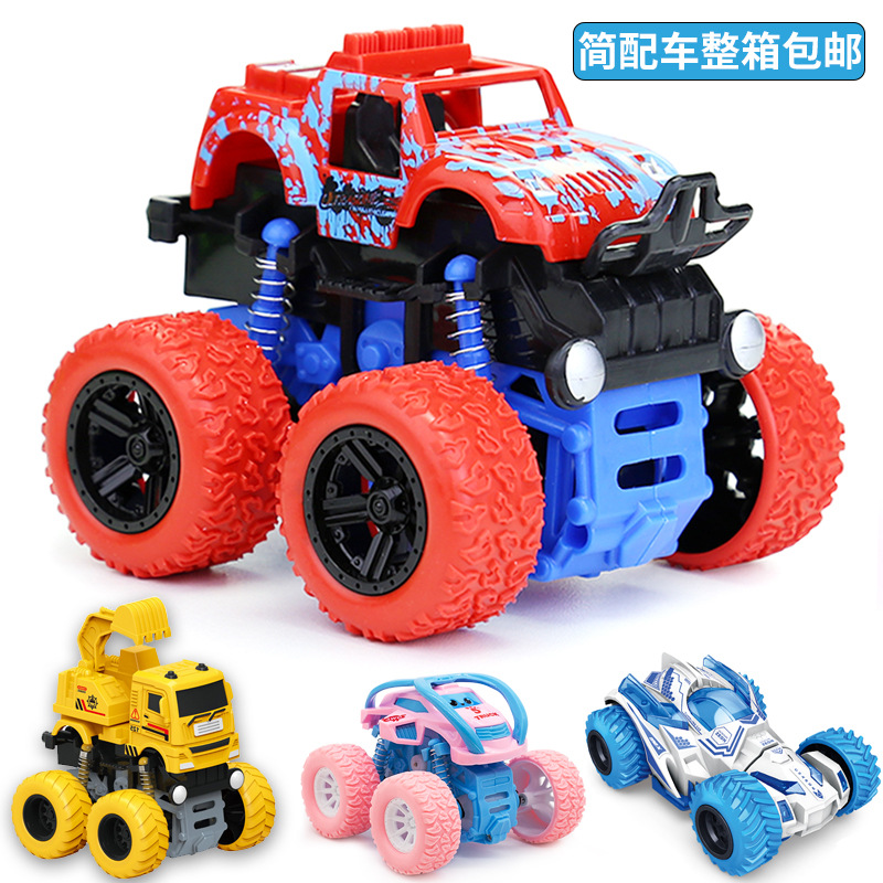 Children&#039;s Toy Car Model Boy Four-Wheel Drive Inertia off-Road Vehicle Baby Pull Back Car Car Night Market Stall Supply