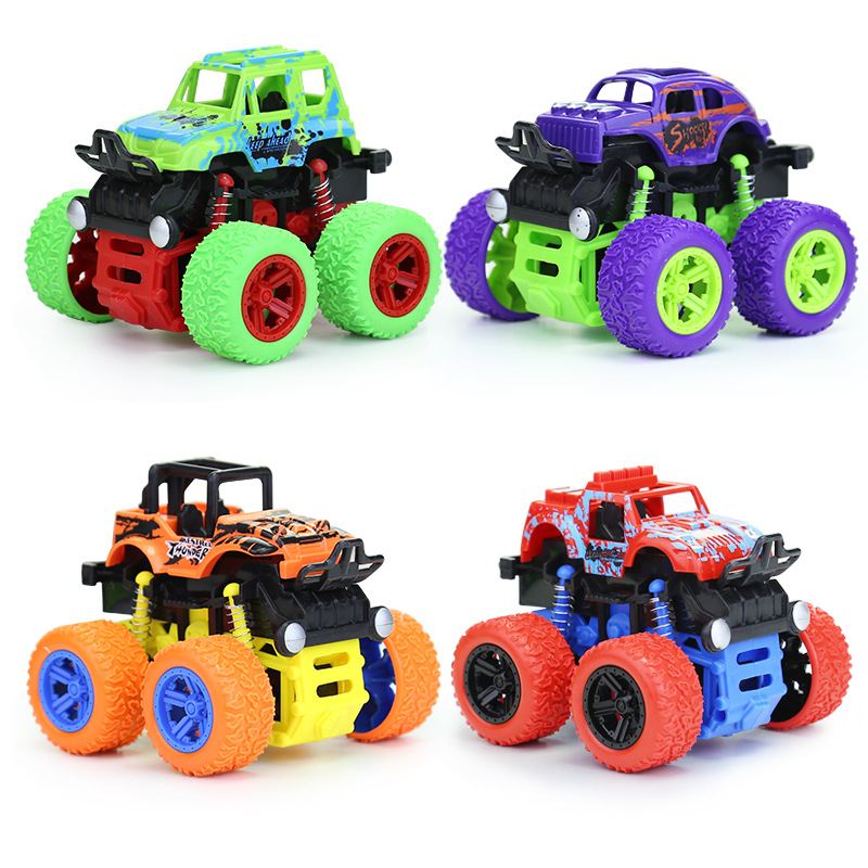 Children&#039;s Toy Car Model Boy Four-Wheel Drive Inertia off-Road Vehicle Baby Pull Back Car Car Night Market Stall Supply