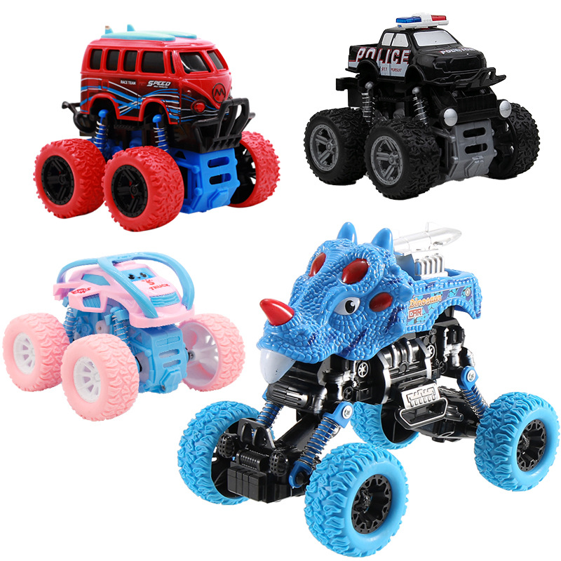 Children&#039;s Toy Car Model Boy Four-Wheel Drive Inertia off-Road Vehicle Baby Pull Back Car Car Night Market Stall Supply