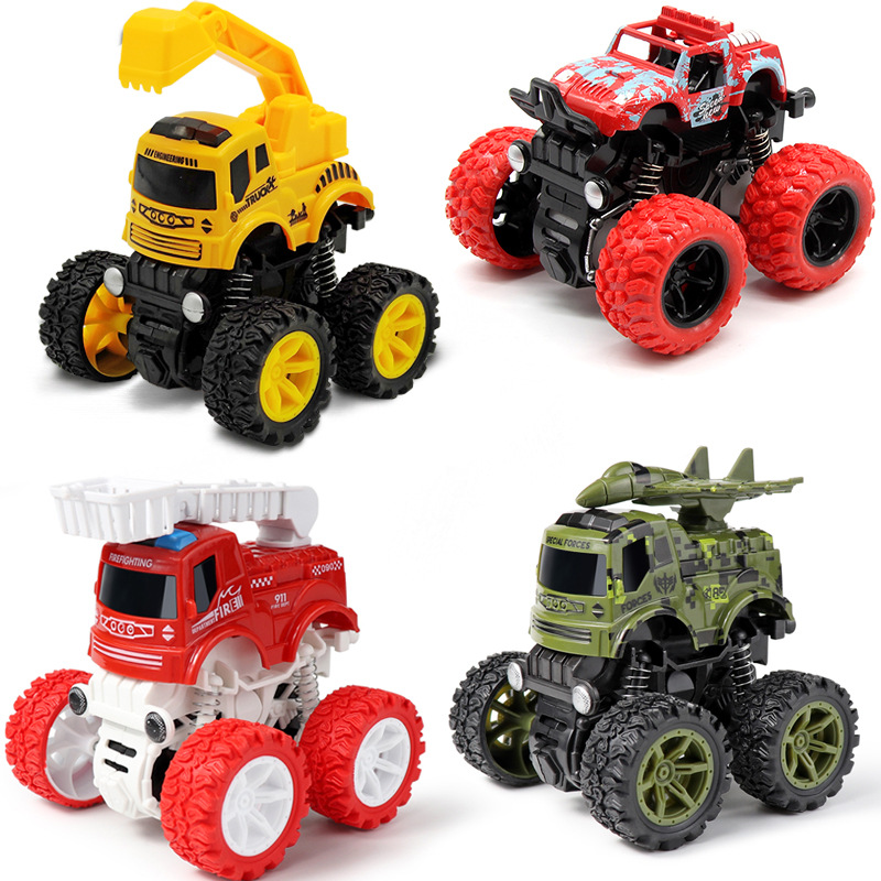 Children&#039;s Toys Inertia Four-Wheel Drive Off-Road Vehicle Fire Protection Military Engineering Boys and Children Night Market Stall Toys Wholesale