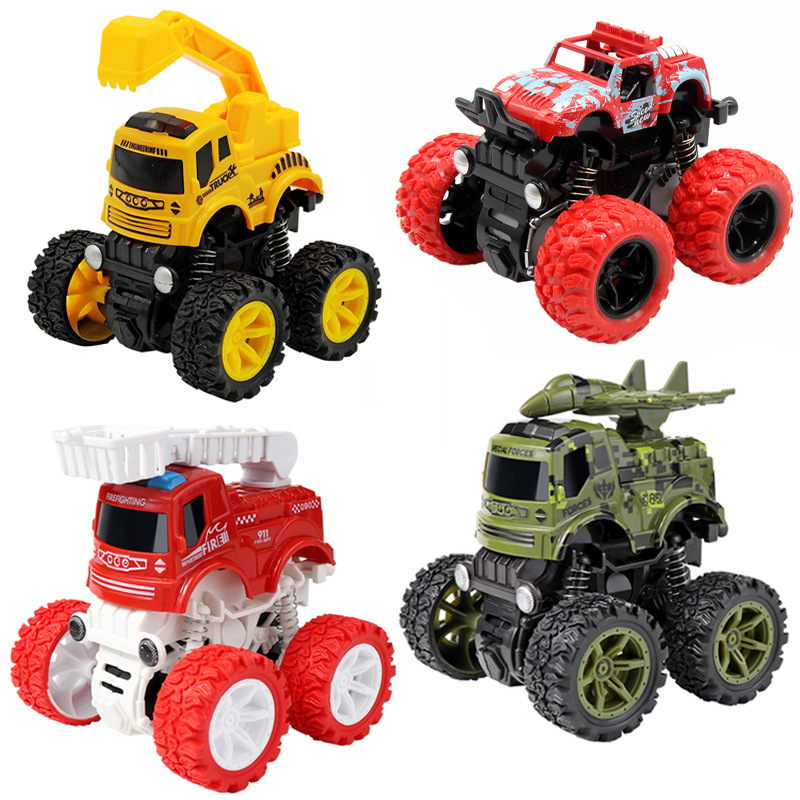 Children&#039;s Toys Inertia Four-Wheel Drive Off-Road Vehicle Fire Protection Military Engineering Boys and Children Night Market Stall Toys Wholesale
